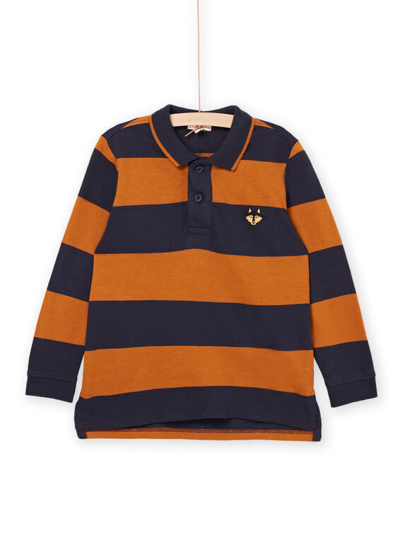 Polo a righe blu e senape POJOPOL5 / 22W902D5POLI806