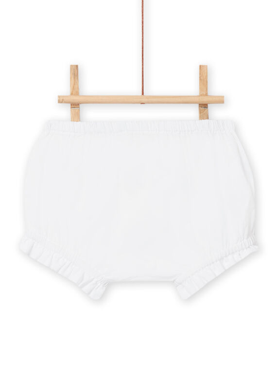 Bloomer bianco con volant neonata NIJOBLOO / 22SG09C1BLR000