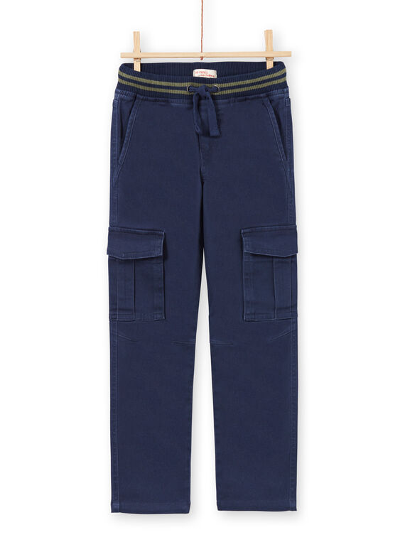 Pantaloni blu scuro bambino MOJOPAMAT1 / 21W90228PAN705