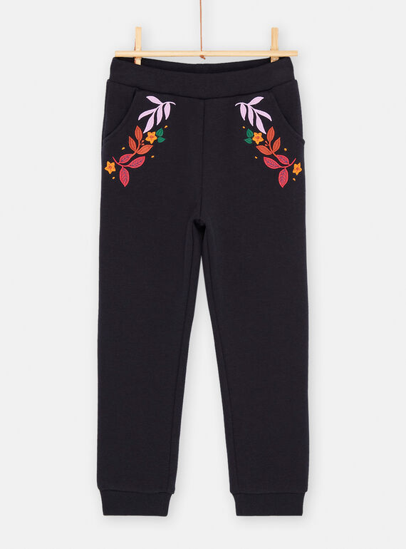 Pantaloni neri morbidi bambina SAKHOPANT2 / 23W901Q1PANC243