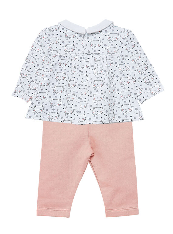 Completo camicia + leggings nascita bambina JOU1ENS5 / 20SF03J2ENS000
