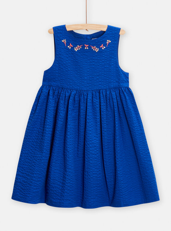 Abito blu bambina TAPAROB3 / 24S90122ROBC207