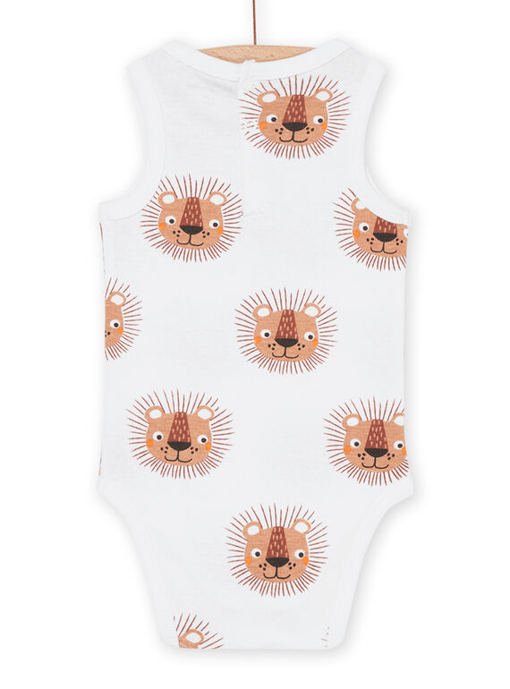 Body bianco con stampa teste di leone REGABODLIO / 23SH14E2BDL000