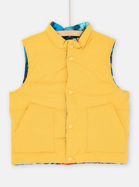 Piumino topazio e blu senza maniche double face per bambino SOVERDOU / 23W902J1BLOB118
