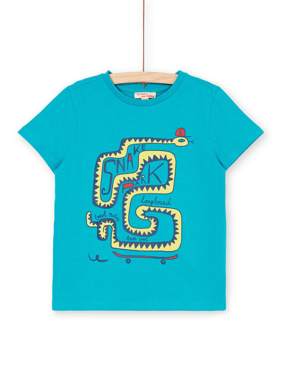 T-shirt turchese bambino LOJOTI8 / 21S902F4TMCC242