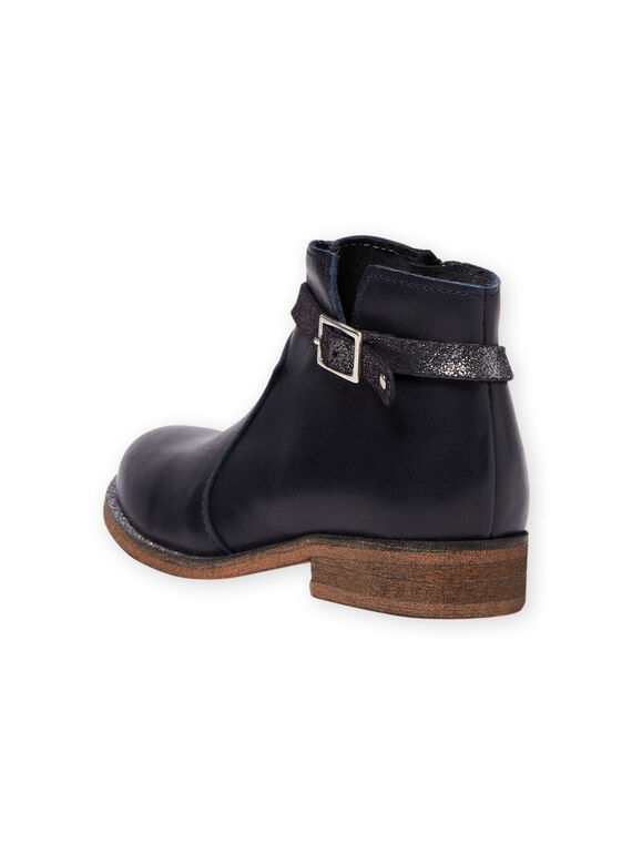 Stivaletti navy in pelle bambina MABOOTREP / 21XK3552D0D070