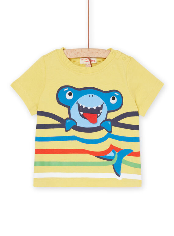 T-shirt ambra gialla con motivo squalo martello RUPOPTI2 / 23SG10X1TMCB101