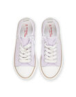 Sneakers in tela malva con motivo stella RATOILMAUV / 23KK3574D16328