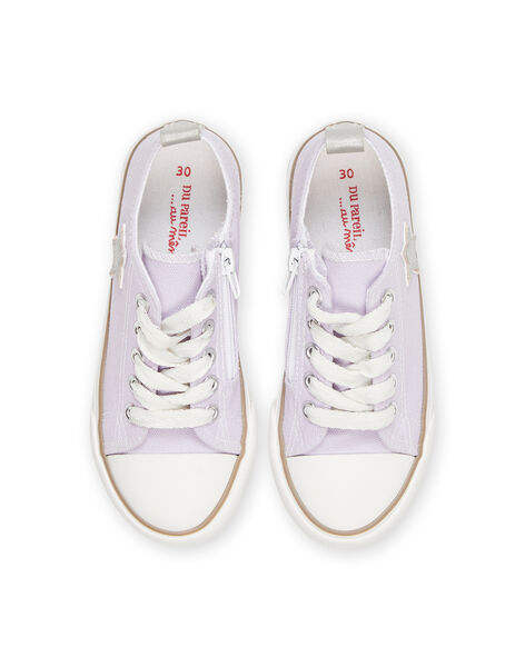 Sneakers in tela malva con motivo stella RATOILMAUV / 23KK3574D16328