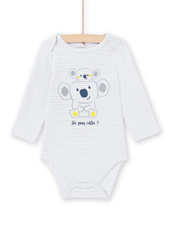 Body grigio chiaro a righe neonato MEGABODKOA / 21WH14B7BDLJ925