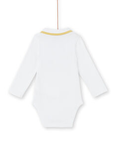 Body bianco con colletto stile polo neonato LOU1BOD5 / 21SF04H1BOD000