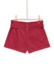 Shorts in velluto millerighe con cintura PAPRISHORT / 22W901P1SHO718
