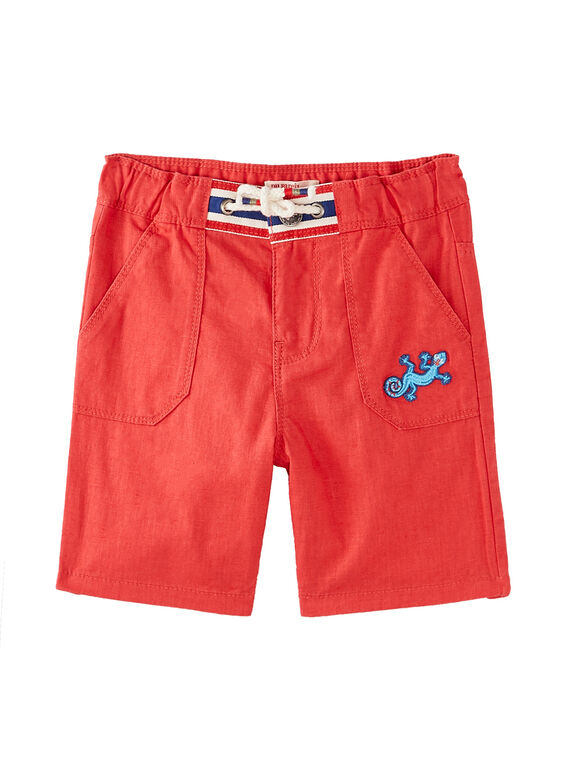 Bermuda bambino in misto lino ruggine JOSAUBER1 / 20S902Q4BER408