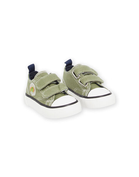 Sneakers in tela kaki con patch dinosauro RUTOILDINO / 23KK3872D16604