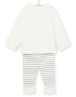 Maglia con motivi panda e leggings a righe POU2ENS1 / 22WF0492ENS904