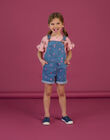Salopette in jeans blu con ricami a fiori RAMAGSAC / 23S901T1SACP272