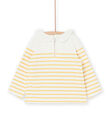 Maglia ecrù e arancione con stampa a righe RIJOBRA4 / 23SG0986BRA001