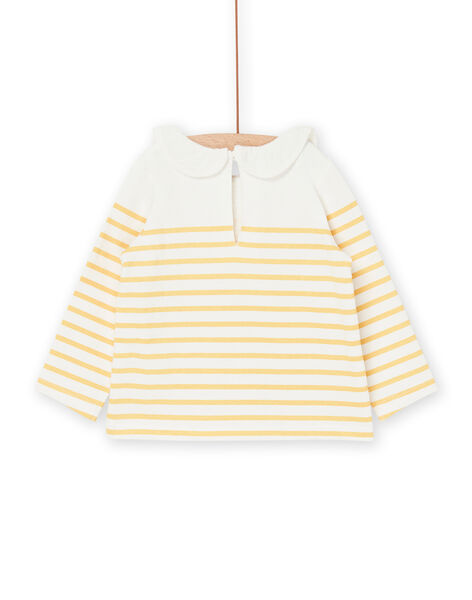 Maglia ecrù e arancione con stampa a righe RIJOBRA4 / 23SG0986BRA001