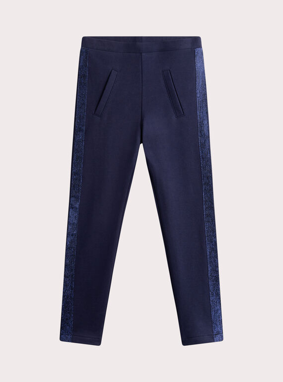 Leggings blu navy con bande lucide WAJOMOL1 / 25S901K2PAN070