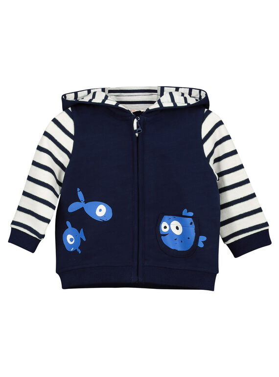 Cardigan con cerniera e cappuccio neonato FUNEGIL / 19SG10B1GIL713