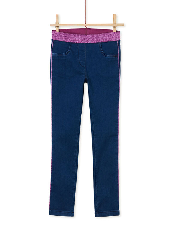 Jeans in maglia con elastico in vita in lurex KAECOJEAN / 20W901H1JEAP274
