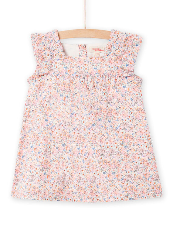 Abito in voile di cotone stampa a fiori neonata NIMOROB2 / 22SG09N2ROB001