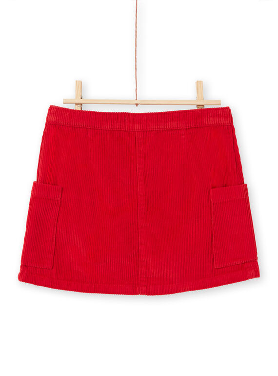 Gonna rossa a costine bambina MACOMJUP1 / 21W901L2JUP408