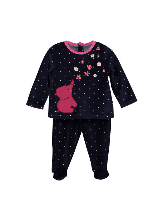 Pigiama in velluto neonata FEFIPYJANI / 19SH1342PYJ099