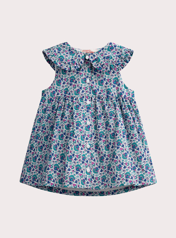 Abito con colletto alla Peter Pan per neonata WIBOROB3 / 25SG09R2ROBA001