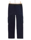 Pantaloni a tinta unita in tela navy POJOPAMAT1 / 22W902B6PAN705