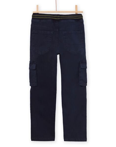 Pantaloni a tinta unita in tela navy POJOPAMAT1 / 22W902B6PAN705