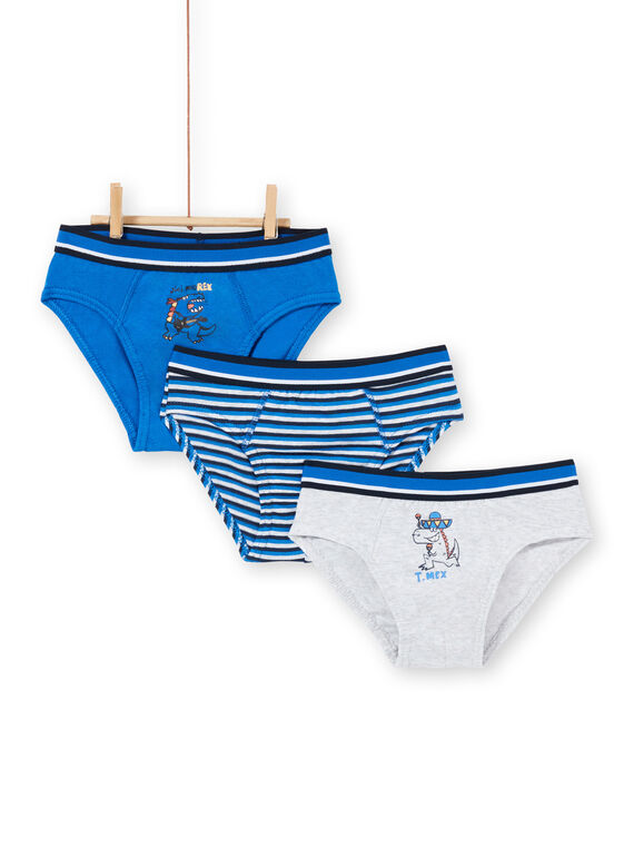Set 3 slip bambino blu e grigio melange LEGOSLIBLUE / 21SH1222D5LC231