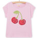T-shirt lilla con motivo ciliegia bambina