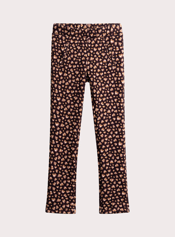 Pantaloni foderati caldi leopardo per ragazza  VABAPANT2 / 24W901Q2PAN718