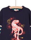 T-shirt a maniche lunghe a righe e motivo dinosauro POPRITEE4 / 22W902P1TML705