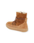 Stivaletti cammello in crosta di pelle e suola a scatola PABOTTLACET / 22XK3592D3W804