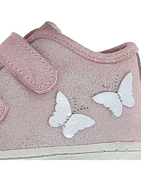 Baby girls' leather city trainers. CBFBASPAP / 18SK37W2D3F030