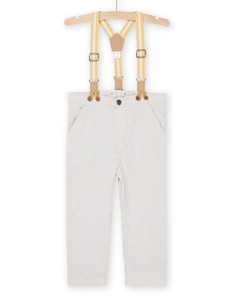 Pantaloni beige con bretelle amovibili RUNEOPAN / 23SG10O1PANI818