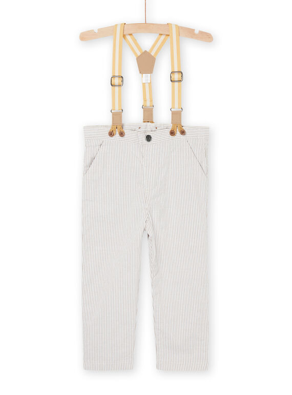 Pantaloni beige con bretelle amovibili RUNEOPAN / 23SG10O1PANI818