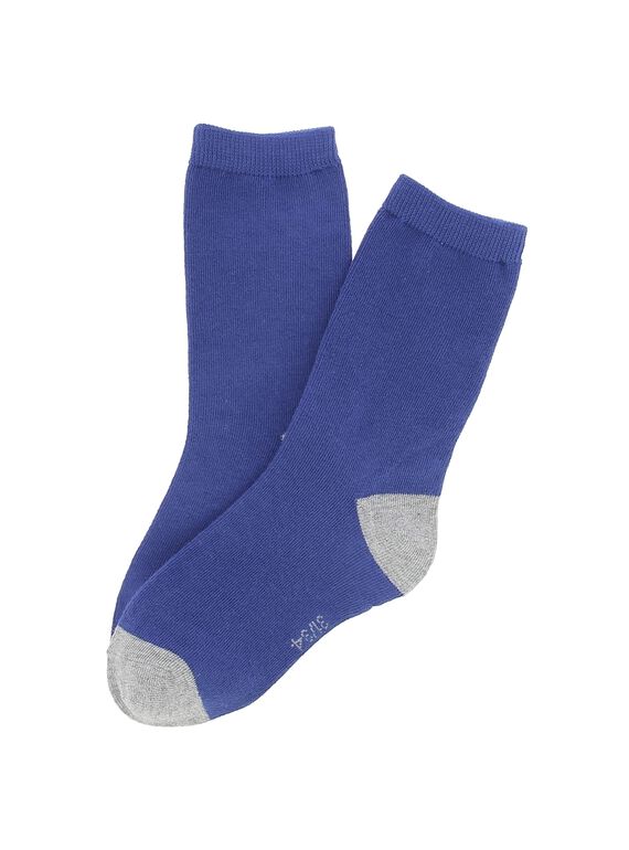 Boys' two-tone mid length socks DYOJOCHO10A / 18WI02J8SOQ208