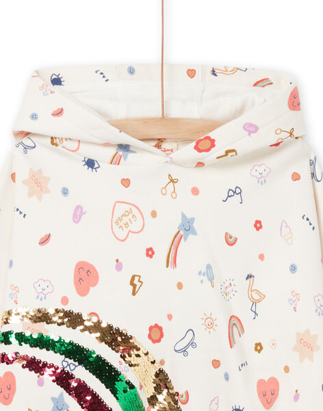 Felpa con cappuccio con stampa fantasia RAPURSWEA / 23S901L1SWE001