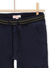 Pantaloni a tinta unita in tela navy POJOPAMAT1 / 22W902B6PAN705