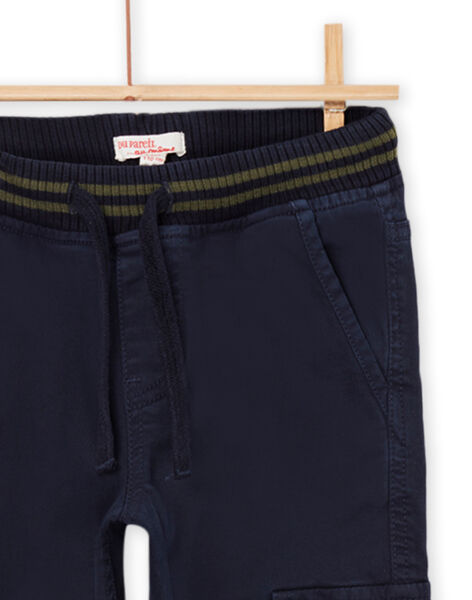 Pantaloni a tinta unita in tela navy POJOPAMAT1 / 22W902B6PAN705