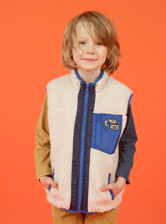 Cardigan senza maniche effetto montone bambino MOCOVES / 21W902L2GIL009