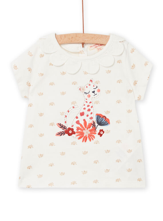 T-shirt ecrù neonata NISANBRA2 / 22SG09S2BRA001