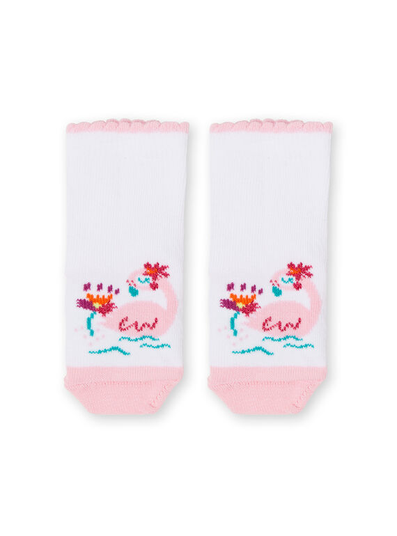 Calze rosa e bianche neonata LYIBONSOQ / 21SI09W1SOQ000