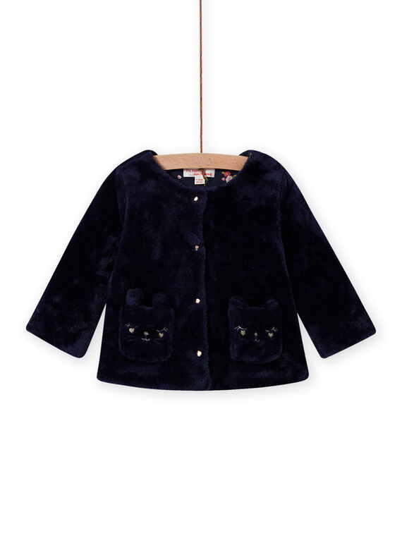 Cardigan double face navy neonata MIJOCAR3 / 21WG0913CAR070