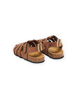 Sandali marroni in pelle RONUBROWN / 23KK3661SLB802