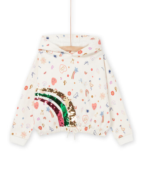 Felpa con cappuccio con stampa fantasia RAPURSWEA / 23S901L1SWE001