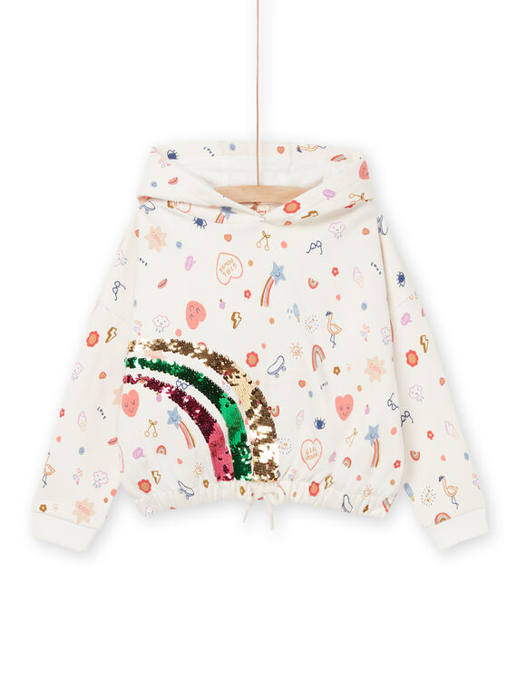 Felpa con cappuccio con stampa fantasia RAPURSWEA / 23S901L1SWE001